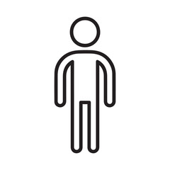 Human black outline icon character shape collection simple design.