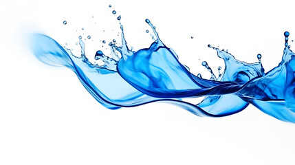 Water splashing above white background