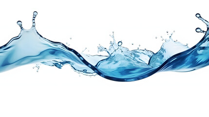 Water splashing above white background