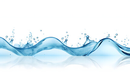 Water splashing above white background