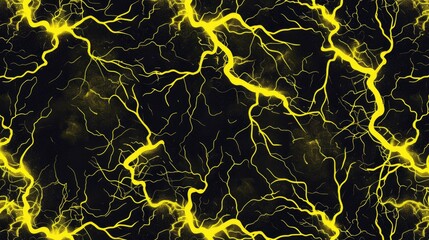 A vibrant seamless pattern background featuring yellow lightning bolts
