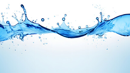 Water splashing above white background