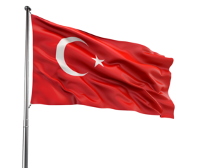Flag of Turkey isolated on transparent background