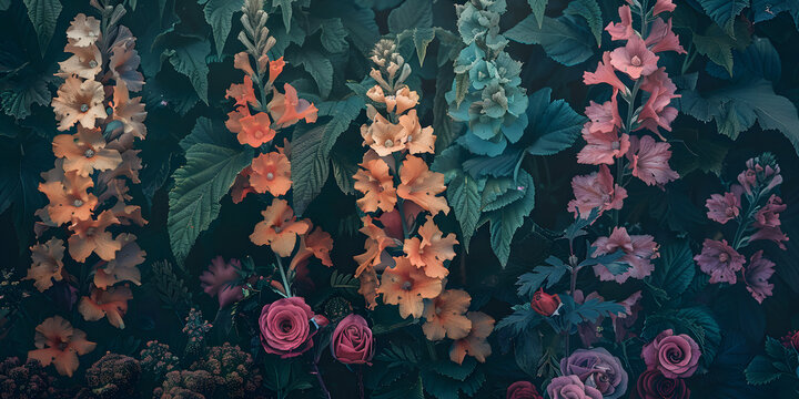 Jardim da Vov&oacute; com Diversidade de Flores em Flor