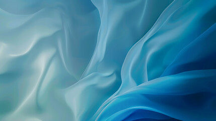 Obraz premium Abstract Fluid Drapes in Serene Blue Tones Background