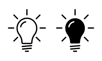 Light bulb icon set