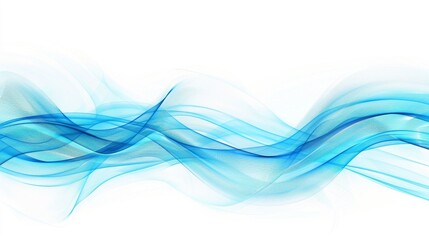 Obraz premium Abstract Blue Wave Background, Generative AI