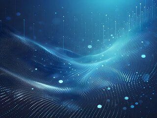 A blue abstract background with dots Shiny blue abstraction