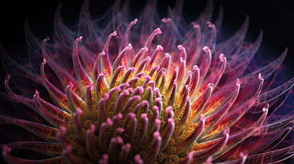 macro view of a flower.