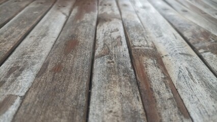 Wooden background from boards of the same width. The view from the top. decorative aging