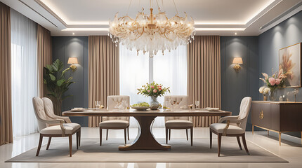 dining room with table