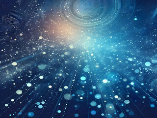 A blue abstract background with dots Shiny blue abstraction