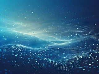 A blue abstract background with dots Shiny blue abstraction