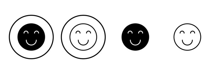 smile icon set. smile emoticon icon. feedback