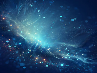 A blue abstract background with dots Shiny blue abstraction