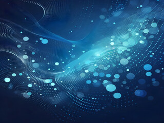 A blue abstract background with dots Shiny blue abstraction