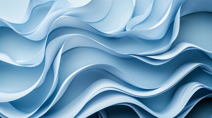 Fototapeta premium Abstract Blue Wave Pattern, Generative AI