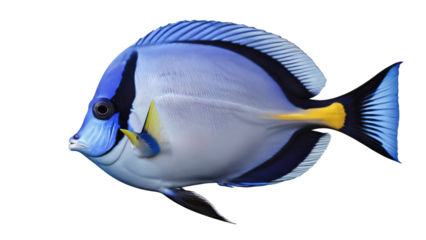 blue fish isolated on white background , transparent png image