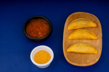 Fried empanadas, typical Colombian food