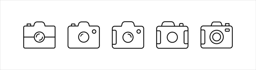 Camera icon set vector illustration, photo camera sign and symbol, photography icon.