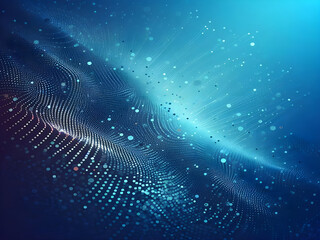 A blue abstract background with dots Shiny blue abstraction