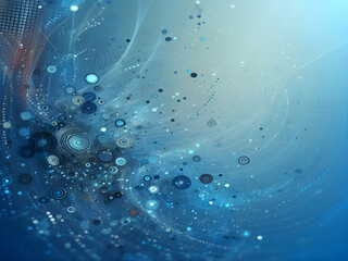 A blue abstract background with dots Shiny blue abstraction