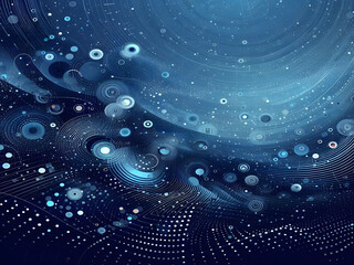 A blue abstract background with dots Shiny blue abstraction