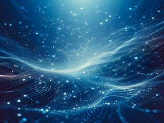 A blue abstract background with dots Shiny blue abstraction