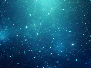 Fototapeta premium A blue abstract background with dots Shiny blue abstraction