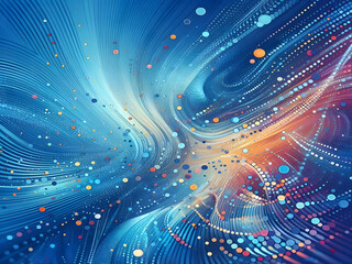 A blue abstract background with dots Shiny blue abstraction