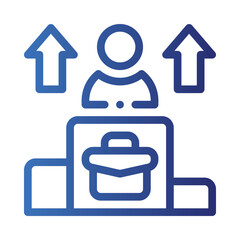 career growth gradient icon