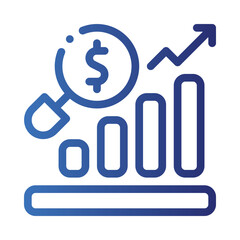 financial analysis gradient icon