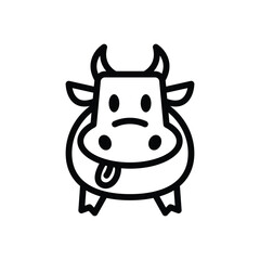 cow icon or logo design isolated sign symbol vector illustration. A collection of high quality black line style vector icons