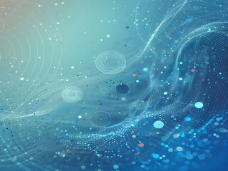 A blue abstract background with dots Shiny blue abstraction
