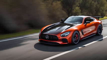 Obraz premium Power in Motion: Captivating Automotive Design and Speed