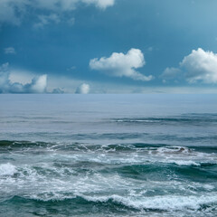 Fototapeta premium stormy day on beach