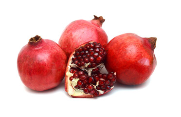 Pomegranate isolated on the white background