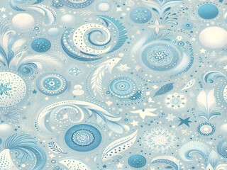 Abstract background with blue and white dots