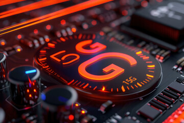 Fototapeta premium 5G Technology, Future technology, 5G Network, Wireless Systems, Internet, Speed