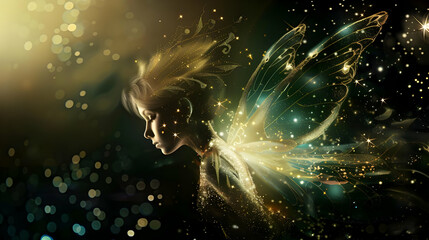 A fairy with sparkling wings