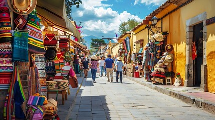 Obraz premium Tlacolula Market in Oaxaca Mexico : Generative AI