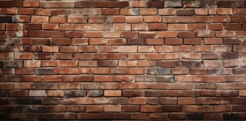 brick wall background with red and brown bricks, including square and red bricks, as well as a mix of red and brown bricks