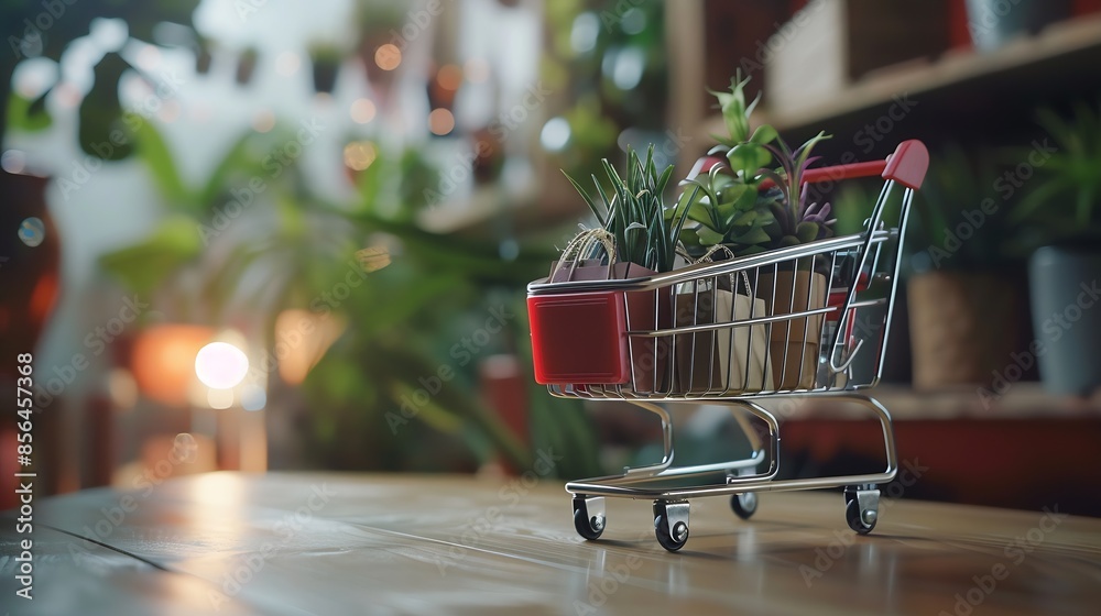 Aufkleber customer add products to cart while online shopping via smart phone on store ecommerce marketing sup