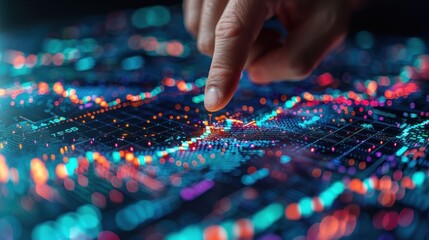 Finger Interacting with Data Visualization