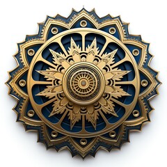 Obraz premium Craft a detailed 24-spoke Ashoka Chakra clipart evoking the Indian emblem, high-res clarity, ideal for graphic design use