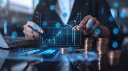 Bank raised interest rate, high investors invest money return investment. Mutual funds strategy increase revenue dividends. Business world, successful knowledge finance equity. Income pension to grow