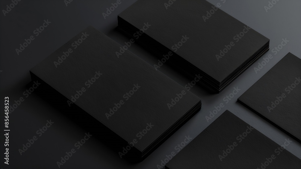 Poster black business cards mockup front and back on a dark background a template for design presentation t