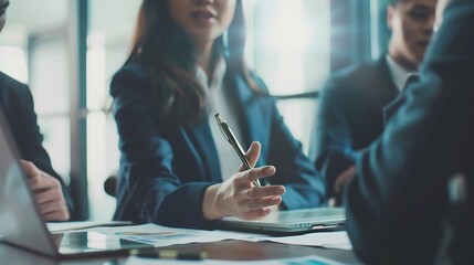 Legal consultation asian lawyers team meeting postcontract contract finalization lawyers discussing agreements contract review session agreement assessment legal experts in conversatio : Generative AI