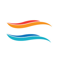 Water wave icon vector logo design illustration