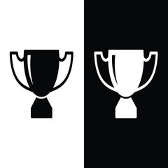 Trophy icon vector logo design illustration